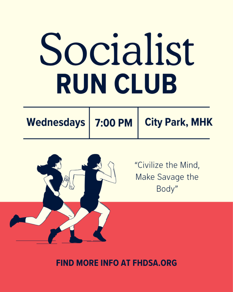 Flyer for socialist run club